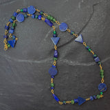 Gold Filled Lapis, Aventurine, Azurite Necklace OOAK