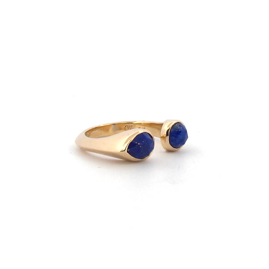 9ct Yellow Gold Lapis Embrace Ring