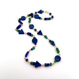 Gold Filled Lapis, Aventurine, Azurite Necklace OOAK