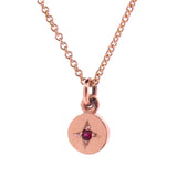 Rose Gold Ruby Small Eclipse Pendant only