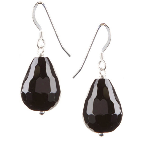 Onyx Briolette drop earrings