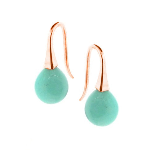 Rose Gold Small Amazonite 'ShortDrop' earrings