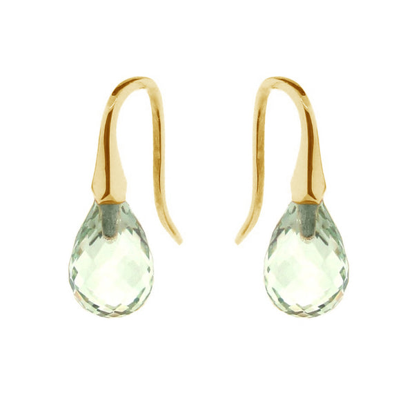 Green amethyst earrings white 2025 gold