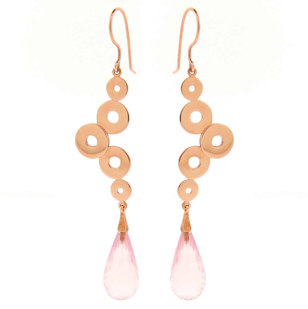 Rose Gold Dancing Discs earrings