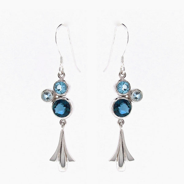 Sterling Silver Tulip Bubble Earrings