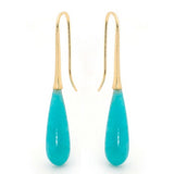 Yellow Gold Amazonite Drop earrings