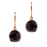 Rose Gold 'Era' Onyx drop earrings