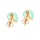 Gold Small 'Era' Chalcedony earstuds