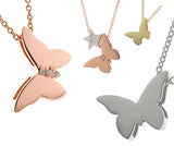 Rose Gold 'Butterfly' Pendant