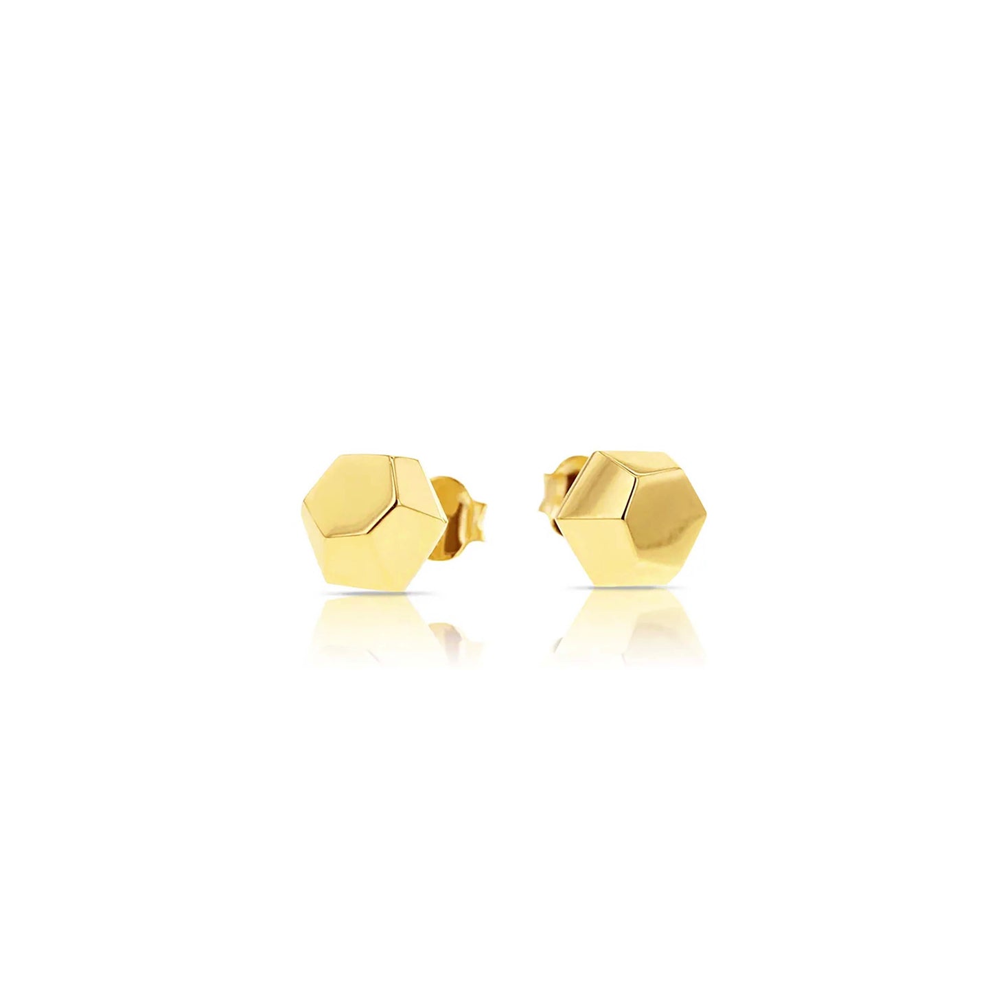 9ct yellow gold Pebble Studs