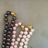 Round Freshwater Pearl Necklace with 9ct yellow gold clasp 3 colours