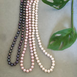 Round Freshwater Pearl Necklace with 9ct yellow gold clasp 3 colours