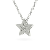 White Gold Diamond Medium Star Pendant