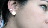 Yellow Gold Solar Eclipse stud Earrings