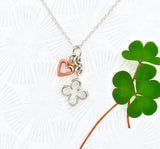 Sterling Silver 'Love & Luck' pendant