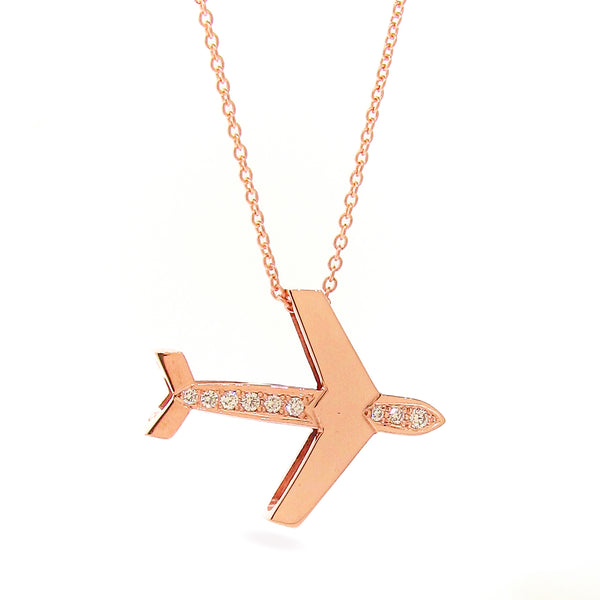 Rose gold hotsell airplane necklace