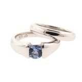 White Gold Ceylon Sapphire 'Comfort' Engagement Ring