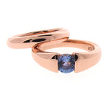 Rose Gold Ceylon Sapphire Comfort Engagement Ring