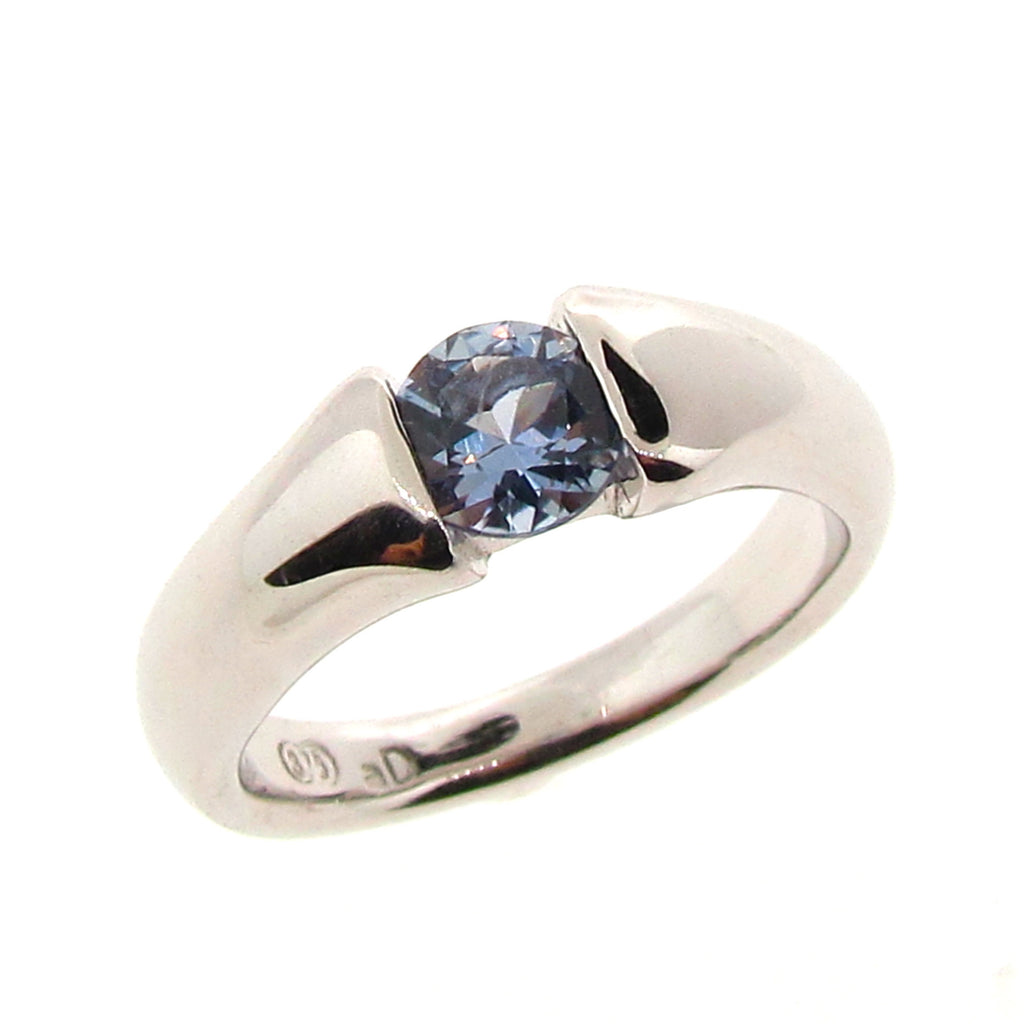 White Gold Ceylon Sapphire 'Comfort' Engagement Ring