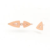 rose gold diamond double arrow head ear climber