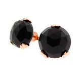 Large Gold 'Era' Onyx earstuds