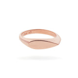 Rose Gold Elongated Pear Signet Ring