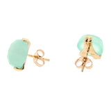 Gold Small 'Era' Chalcedony earstuds