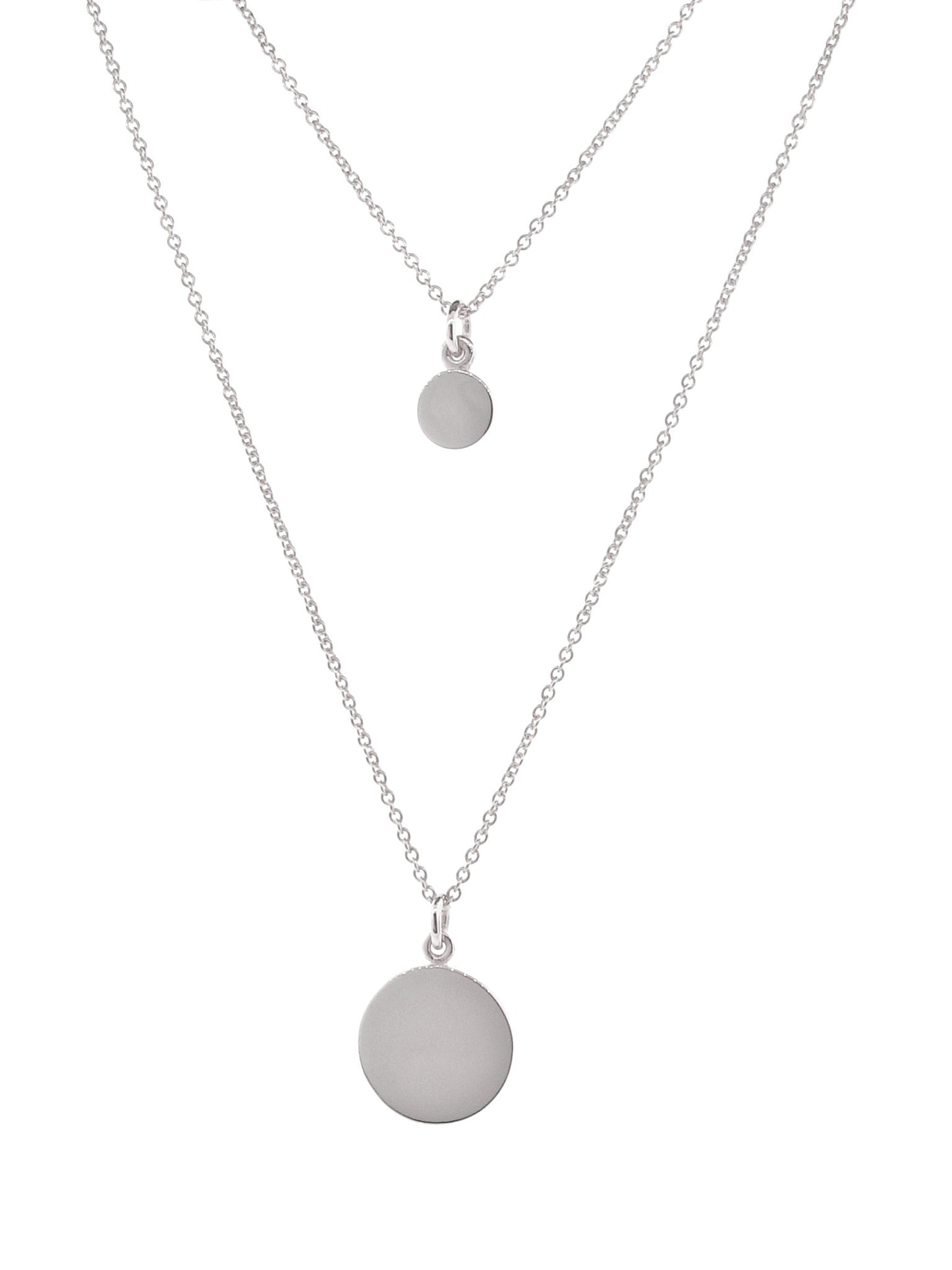 Sterling Silver Black Spinel Medium Eclipse Pendant