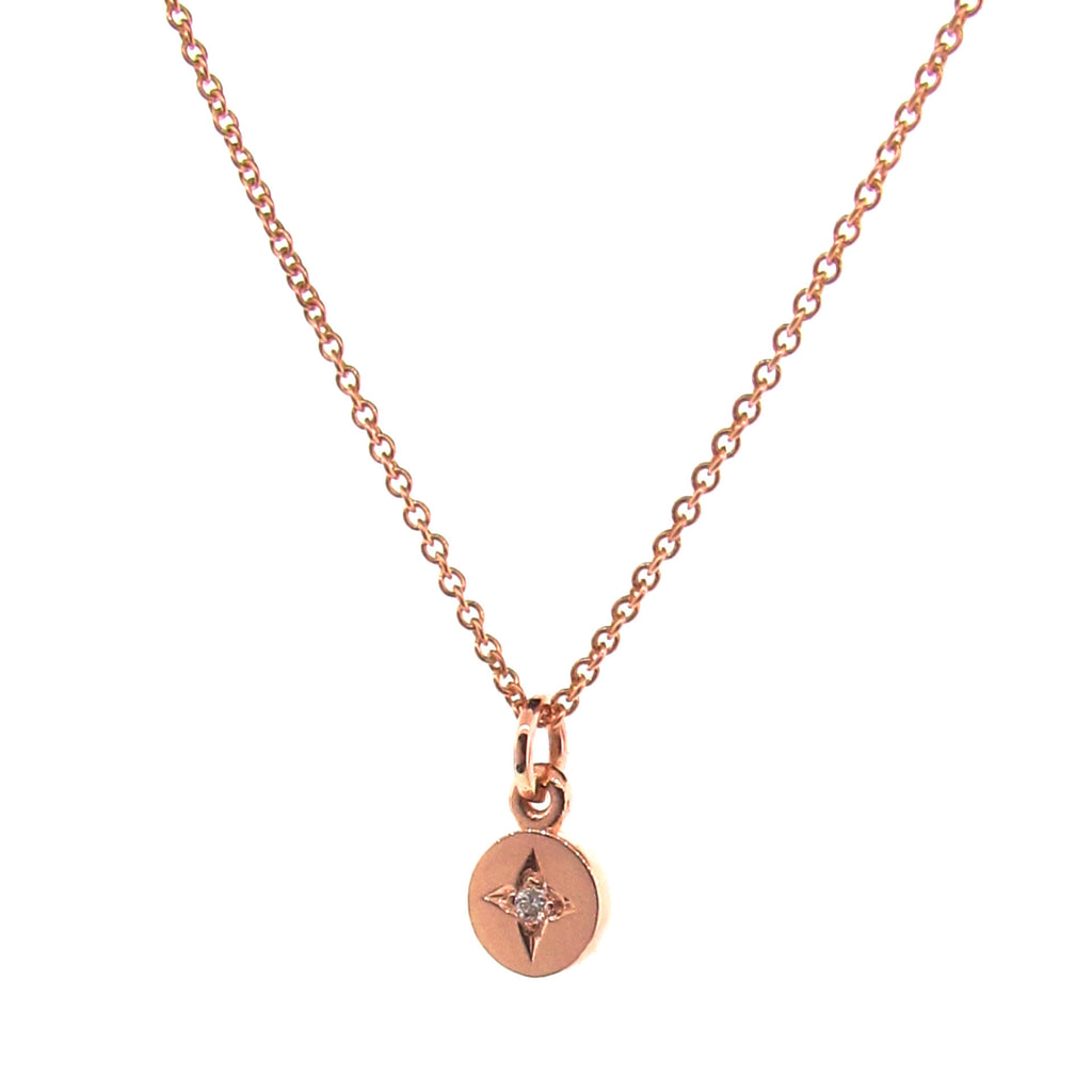 Rose Gold Diamond Small Eclipse Pendant