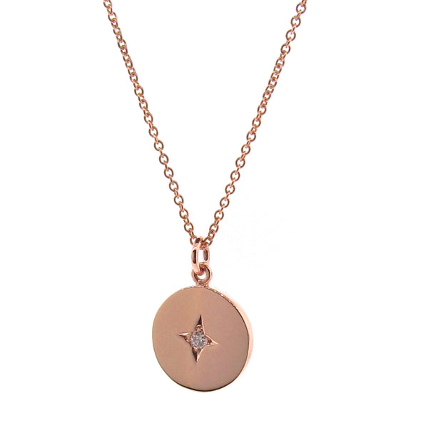 Rose Gold Diamond Medium Eclipse Pendant