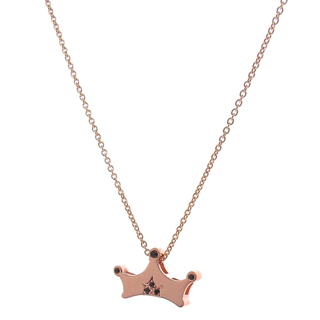 Rose Gold Spinel Crown Pendant only