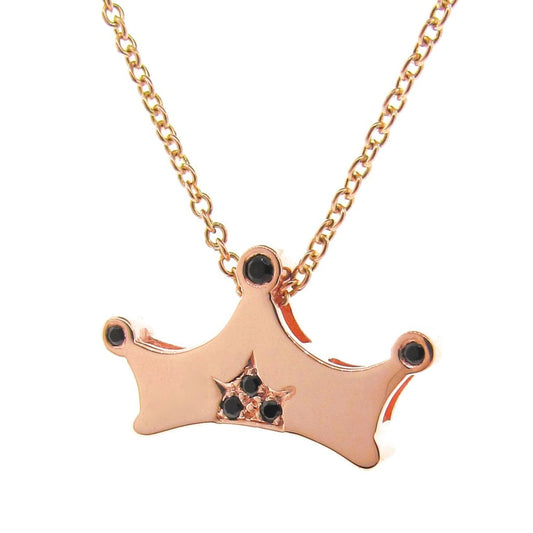 Rose Gold Spinel Crown Pendant only