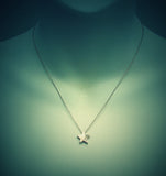 Yellow Gold 'Medium Star' and Silver Necklace