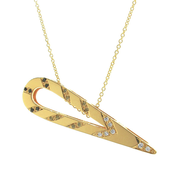 yellow gold travelling pendant