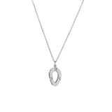white gold diamond rock solid pendant