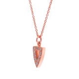 Rose Gold Diamond Midi Arrow Head Pendant