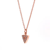 Rose Gold Diamond Mini Arrow Head Pendant