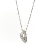 White Gold Small Travelling Arrow Head Diamond Pendant