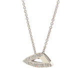 White Gold Small Travelling Arrow Head Diamond Pendant