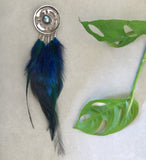 Sterling Silver Feather Tahitian Pearl Brooch