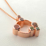 Rose Gold Circle 'Bubbles' Pendant