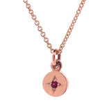Rose Gold Ruby Small Eclipse Pendant