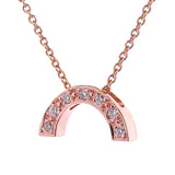 Rose Gold and Diamond Baby Rainbow Pendant