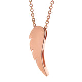 rose gold diamond arrow & wing necklace