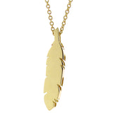 Yellow Gold Feather Pendant or necklace