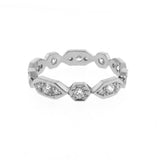 white gold diamond Art Deco stackable band