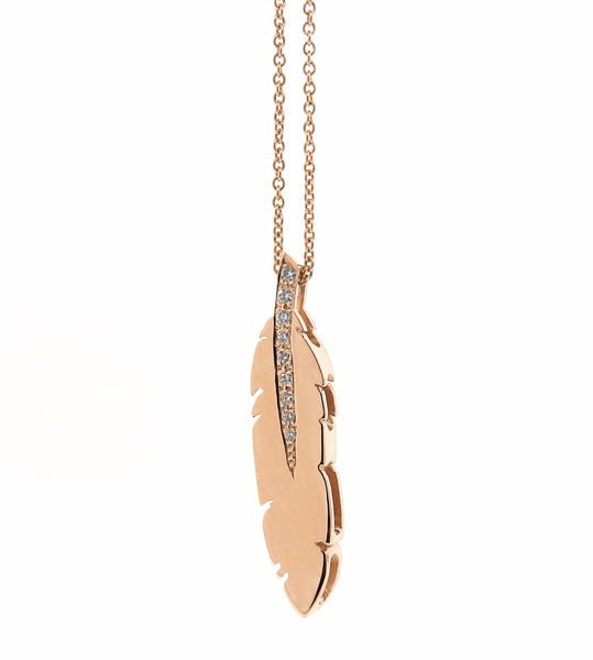 Feather charm shop necklace