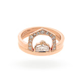 18ct Rose Gold Diamond Cadillac Engagement Ring set