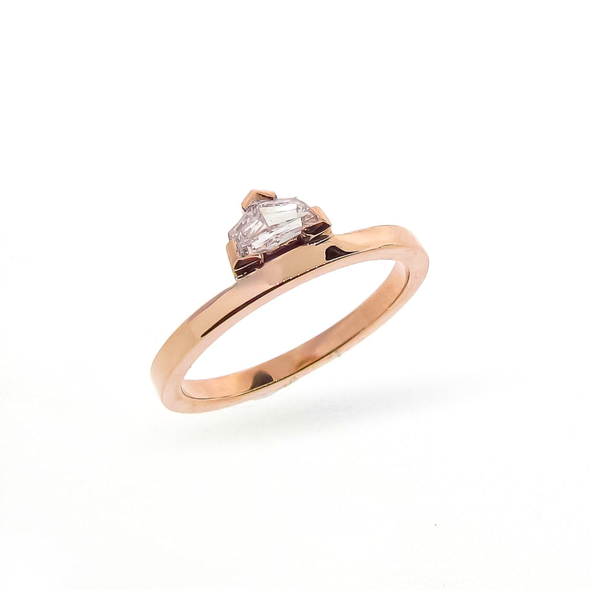 18ct Rose Gold Diamond Cadillac Engagement Ring set