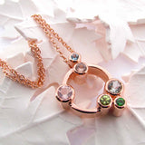 Rose Gold Circle 'Bubbles' Pendant